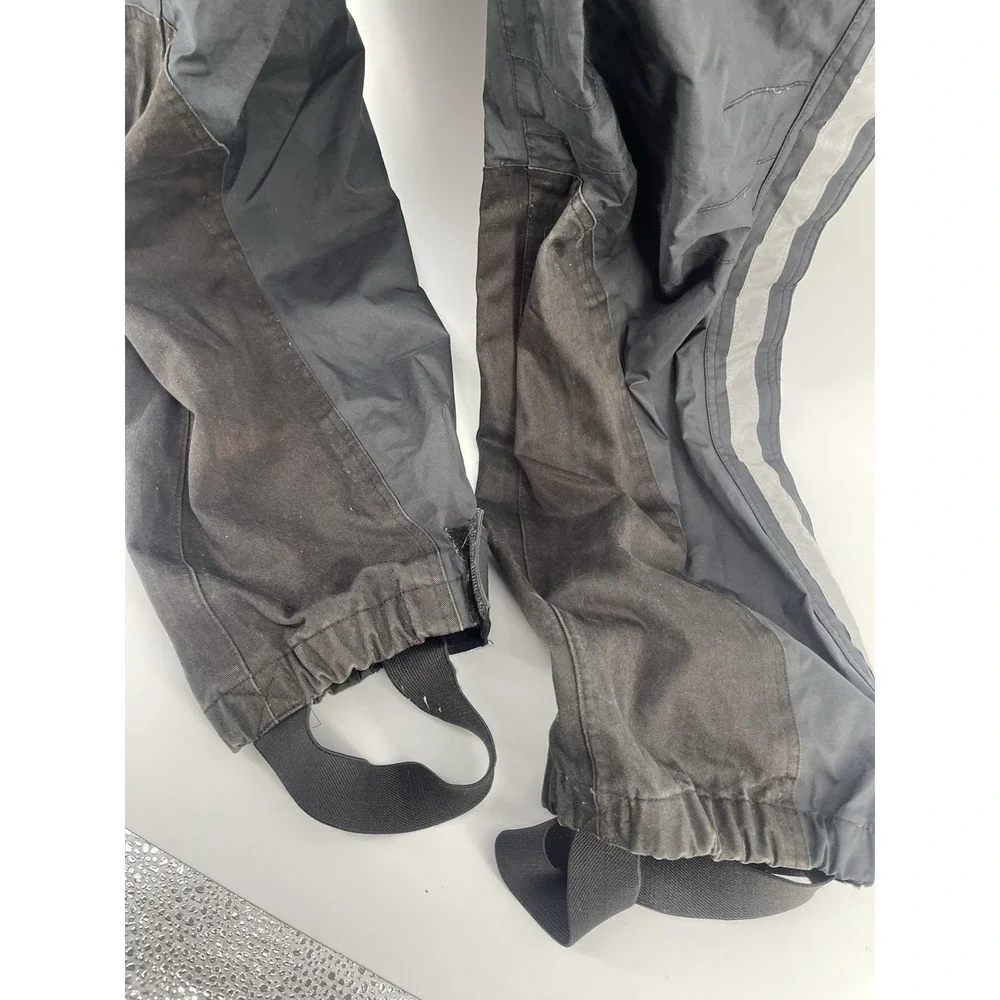 Y2K Vintage Harley-Davidson Bib Overalls Black Motorcycle Cargo Pants XS
